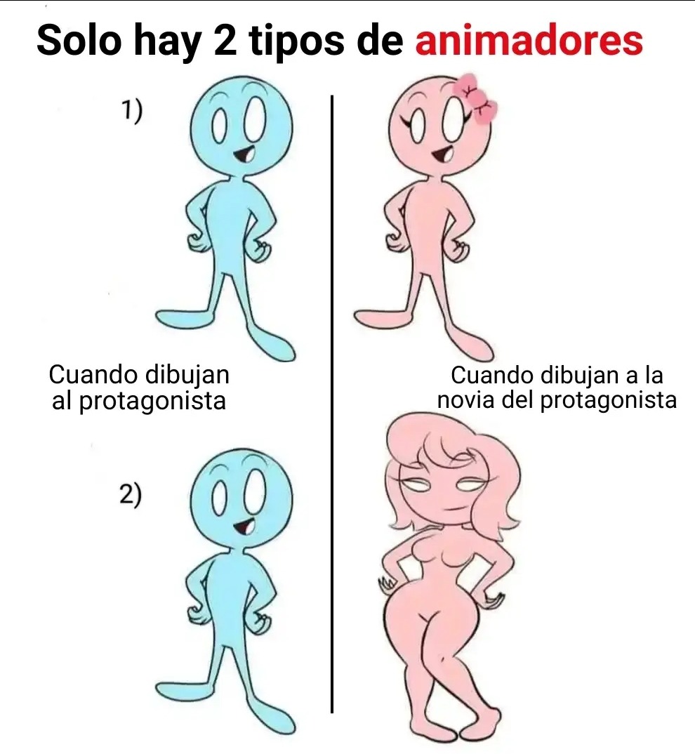 Digan personajes que se querían tirar a cualquier ped0 lo hacen mierda - meme