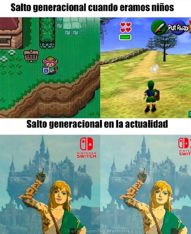Salto generacional antes vs ahora - meme