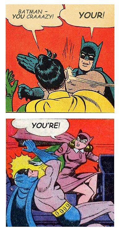 Who dares hit Batman (>_<) - meme
