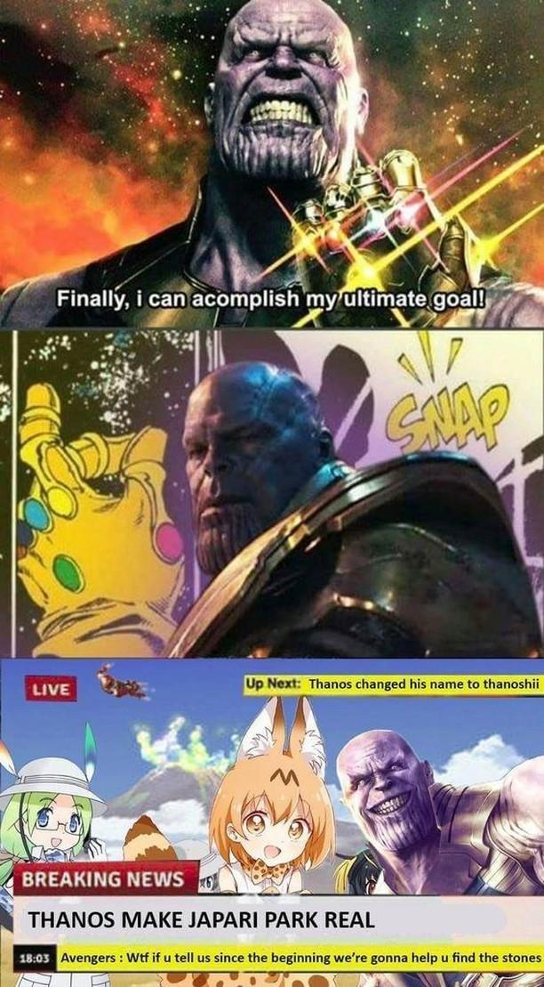 If Thanos was a weebo - meme