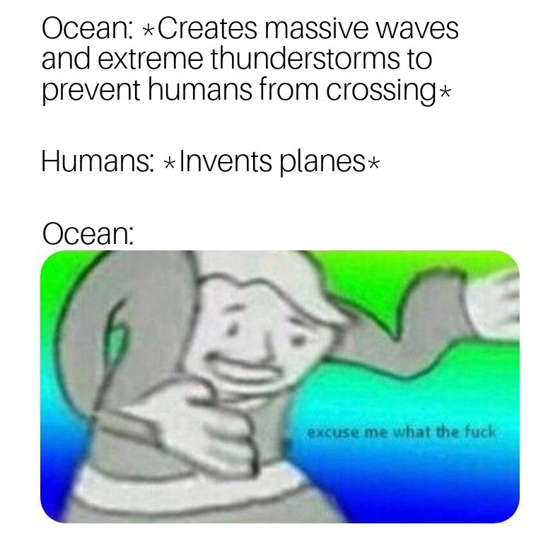 Too bad for the ocean - meme