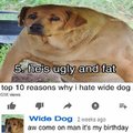 Wide dog is a cunt