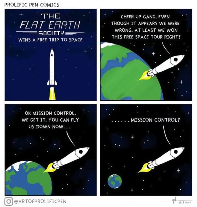 the flat earth society meme