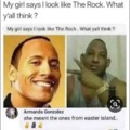 the rock meme face
