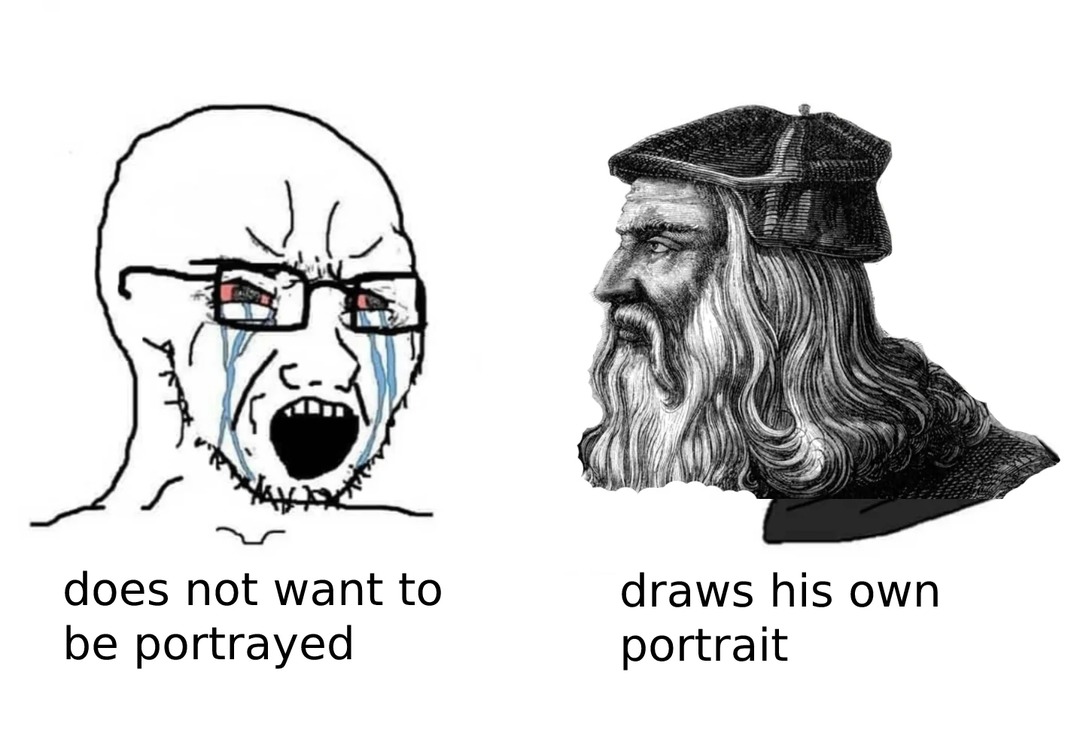 Draws his own portrait - meme