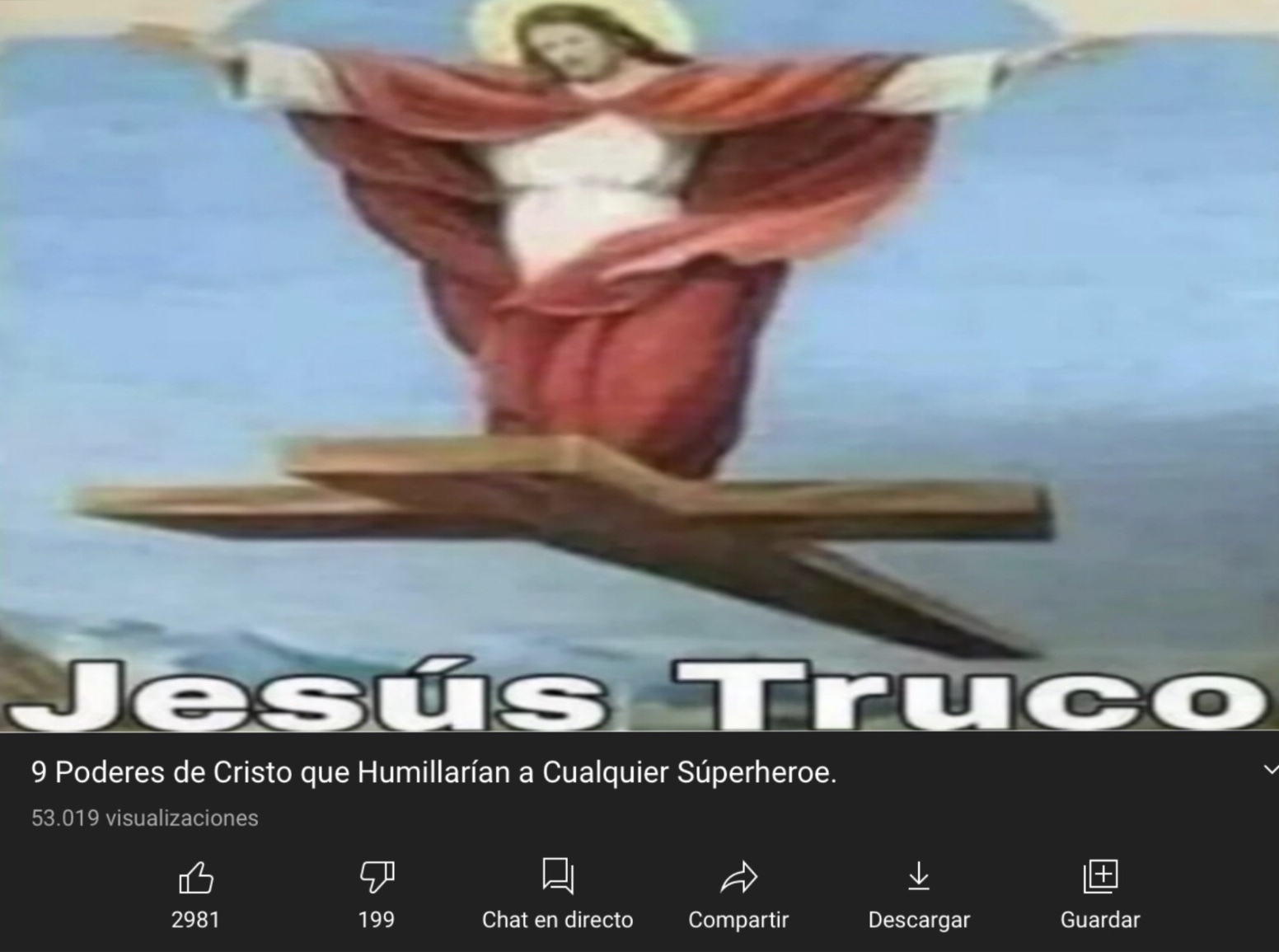 Lo de Jesús es repost, pero lo del YT si que es original - meme