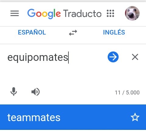 Si se traduce del inglés al español es compañeros de equipo - meme
