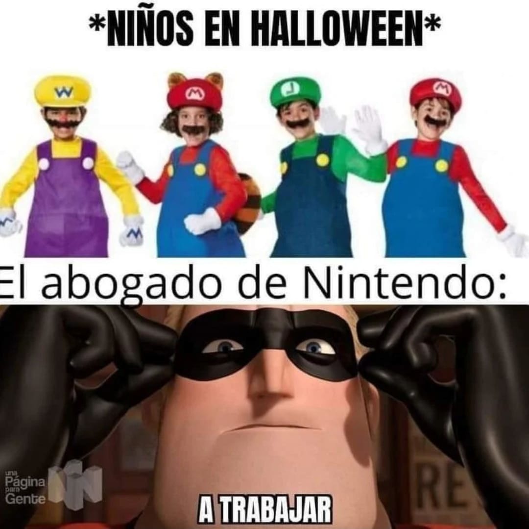 Meme de Halloween 2023 y las demandas de Nintendo