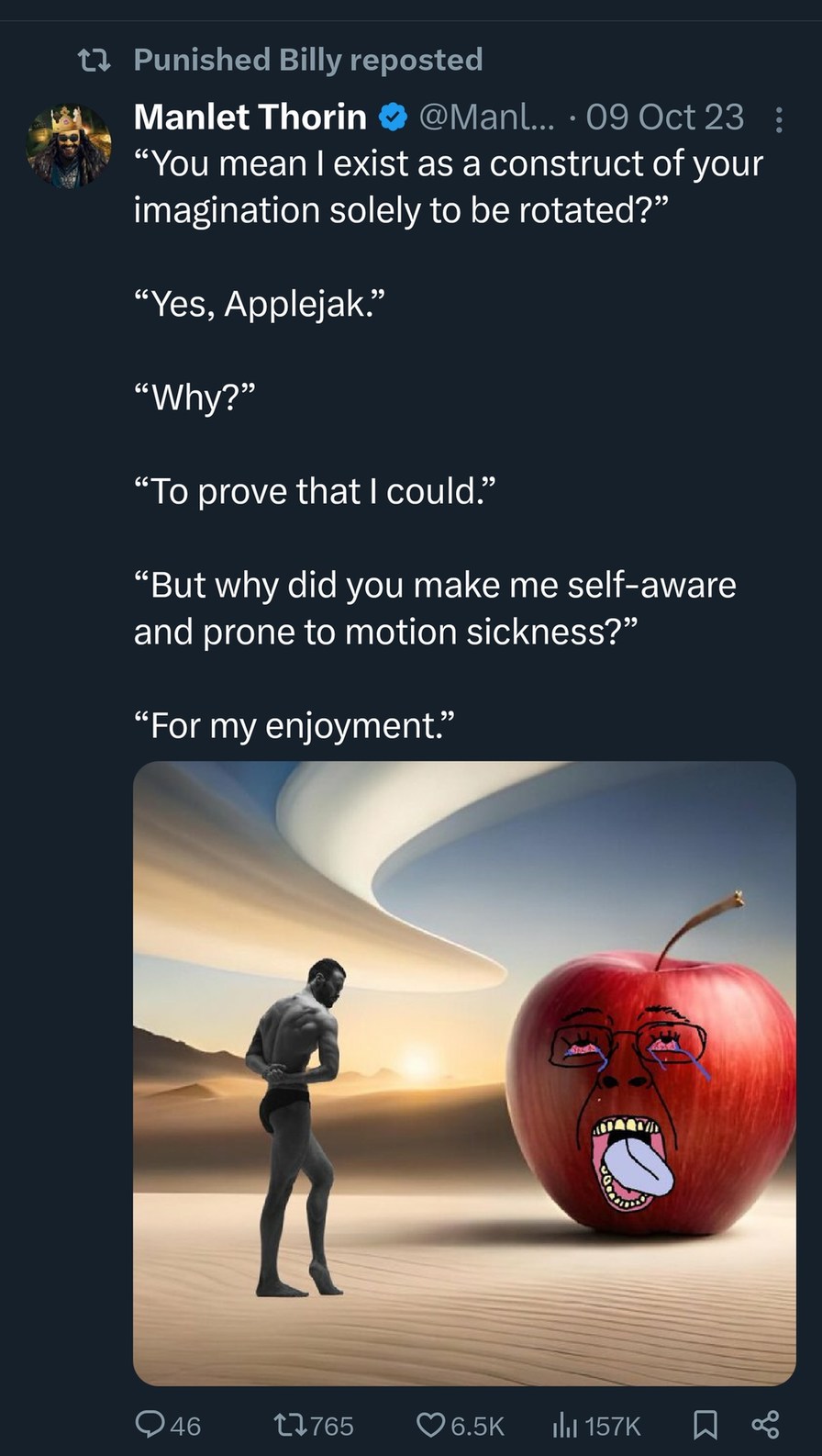 dongs in an apple - meme