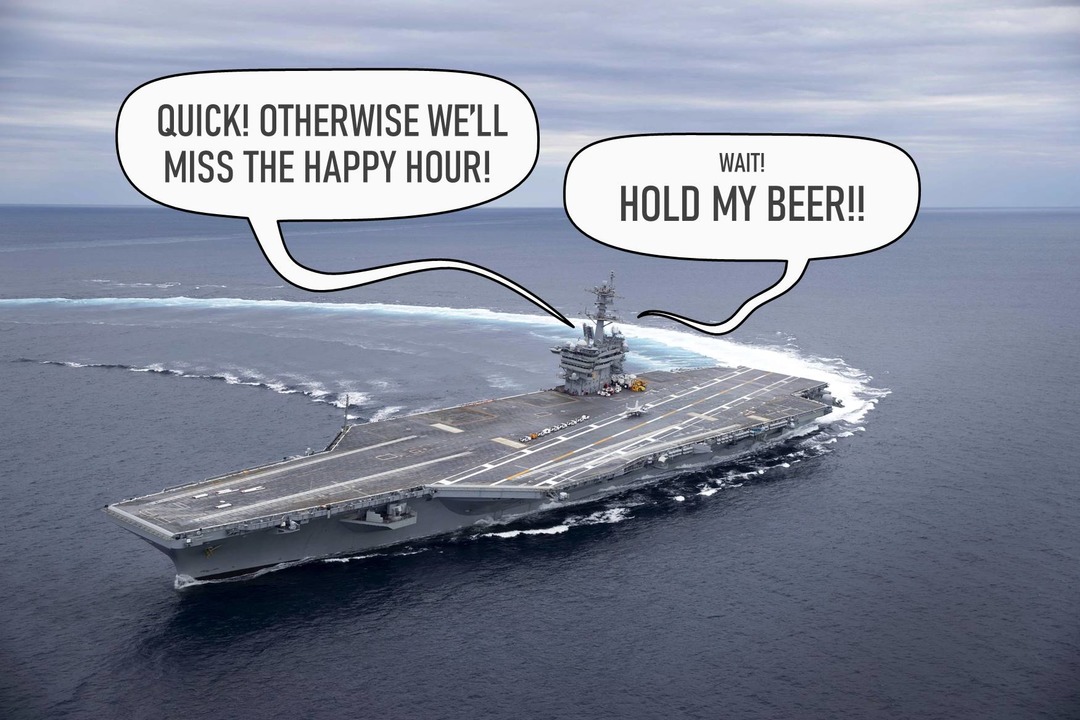 USS Abraham Lincoln - Happy hour - meme