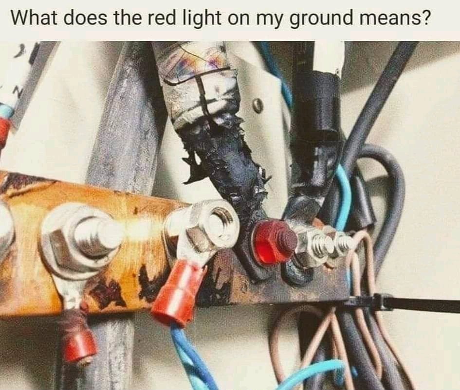 Why's my gound red? - meme