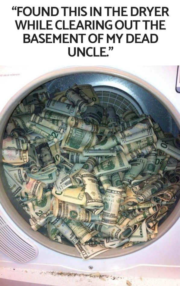 Laundered money - meme