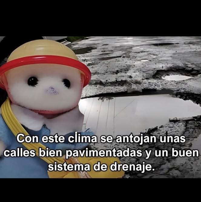 Con este calor solo faltan las calles rotas pa' completar el combo - meme