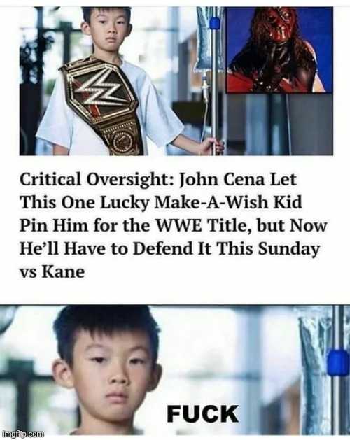 John Cena is right behind the kid in that picture - meme
