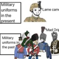 Military uniforms in the past