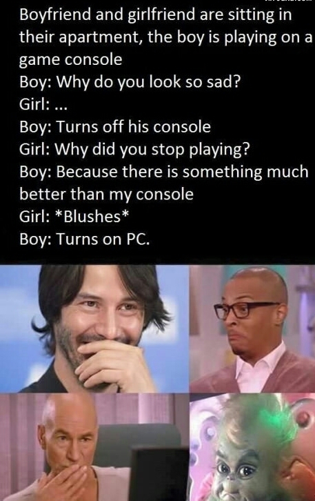 PC vs a console burn - meme