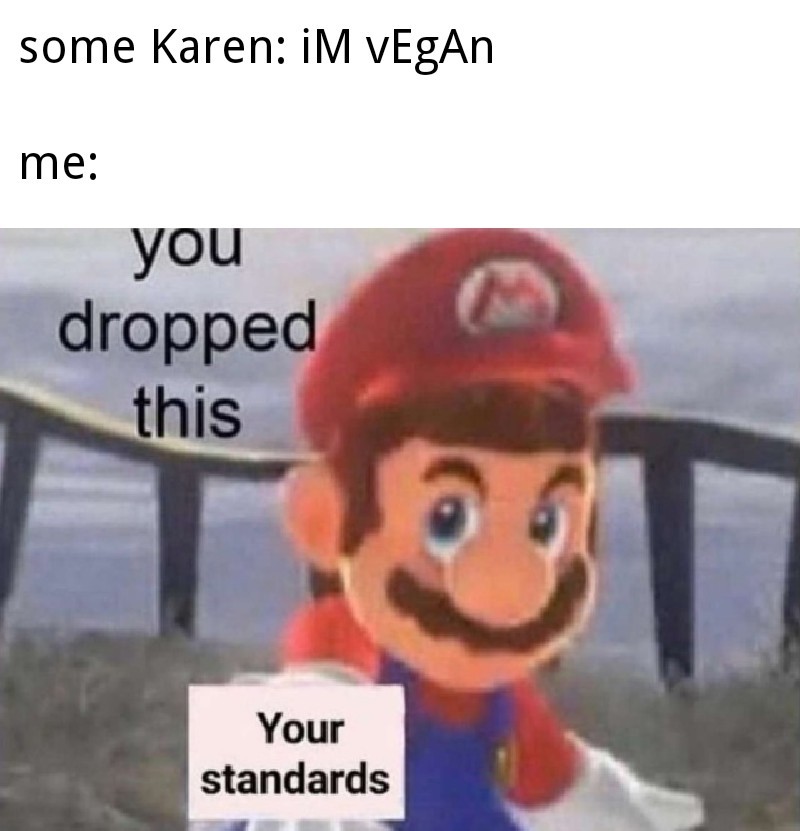 Vegans are tards - meme