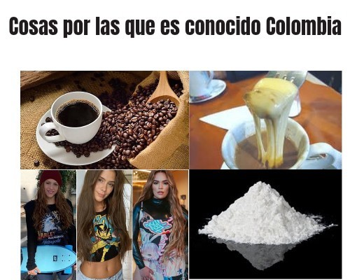 Banda díganme qué conocen de Colombia - meme