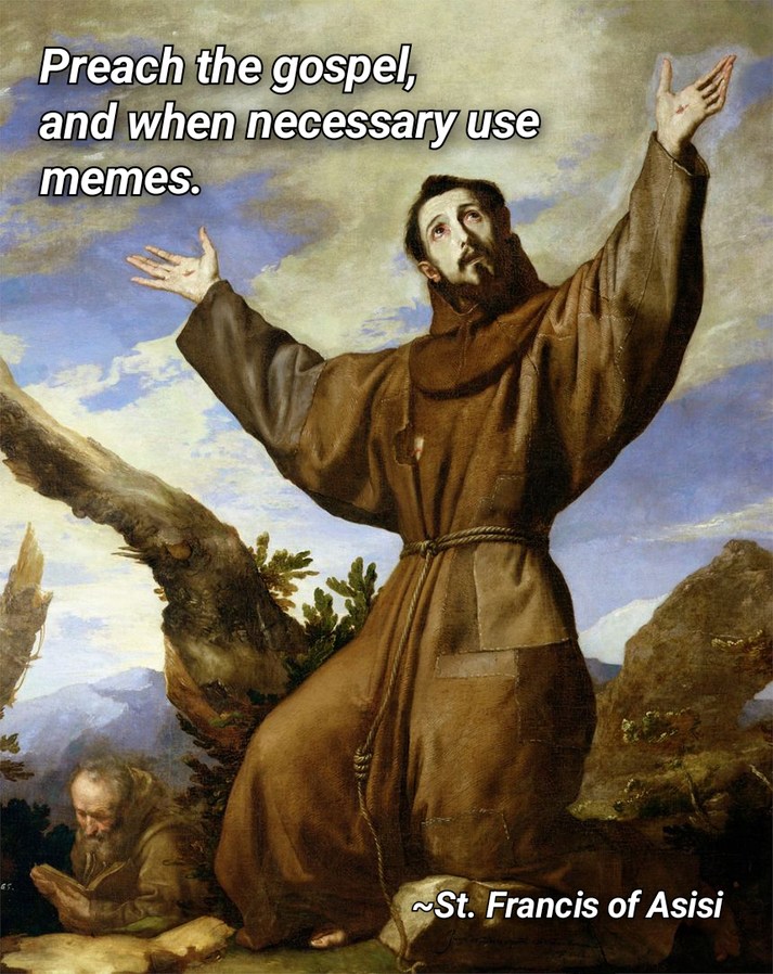 Terrible excuse to never actually share the gospel, btw - meme