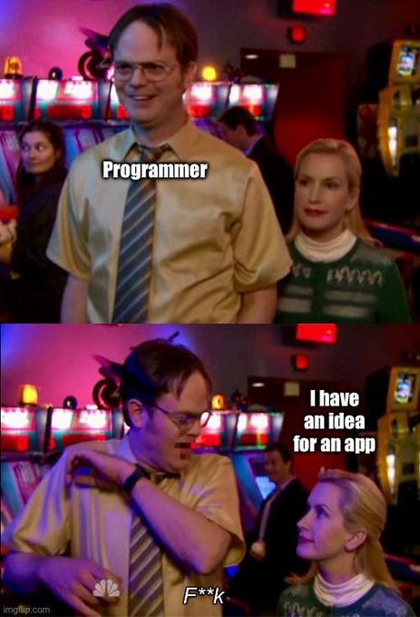 i'll give you equity, just make the app - meme
