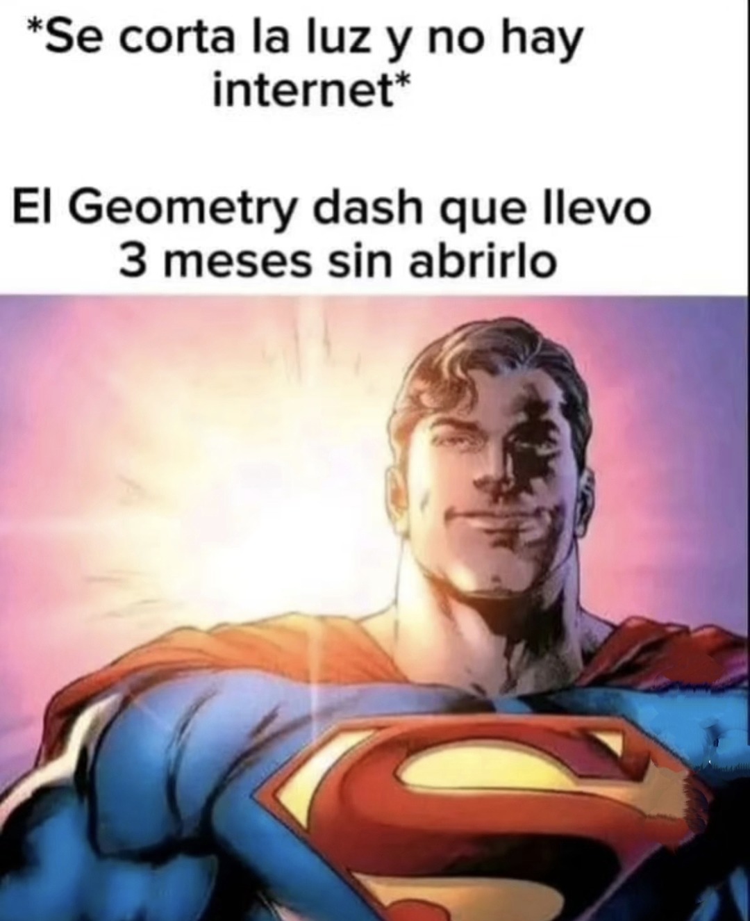 se va la luz y aparece geometry dash tras 3 meses en la sombra - meme