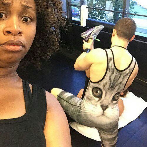 When your personal trainer is a cat lover - meme