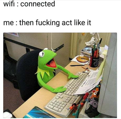 F*cking wifi connection... - meme