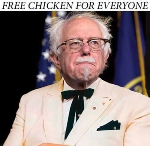 Free chicken for everyone - meme
