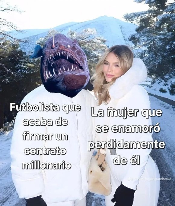 El pez diablo es futbolista - meme