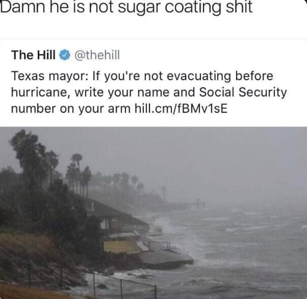 Texas mayor went full savage before the hurricane - meme