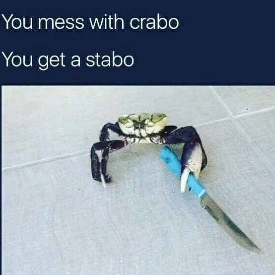 Crazy crab - meme