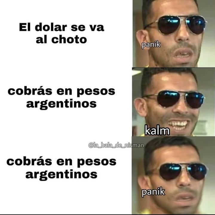 Cobras en pesos argentinos - meme