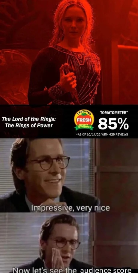 The Rings of Power has finished - Meme subido por Westenriddle :) Memedroid