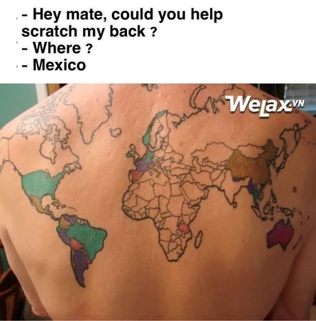 Scratch me in Mexico - meme