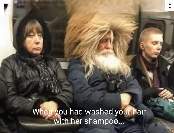 use her shampoo with caution - meme