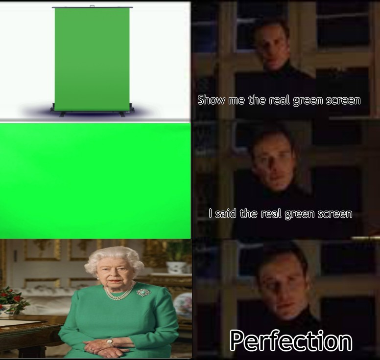 Remember when the queen wore a green dress? - meme