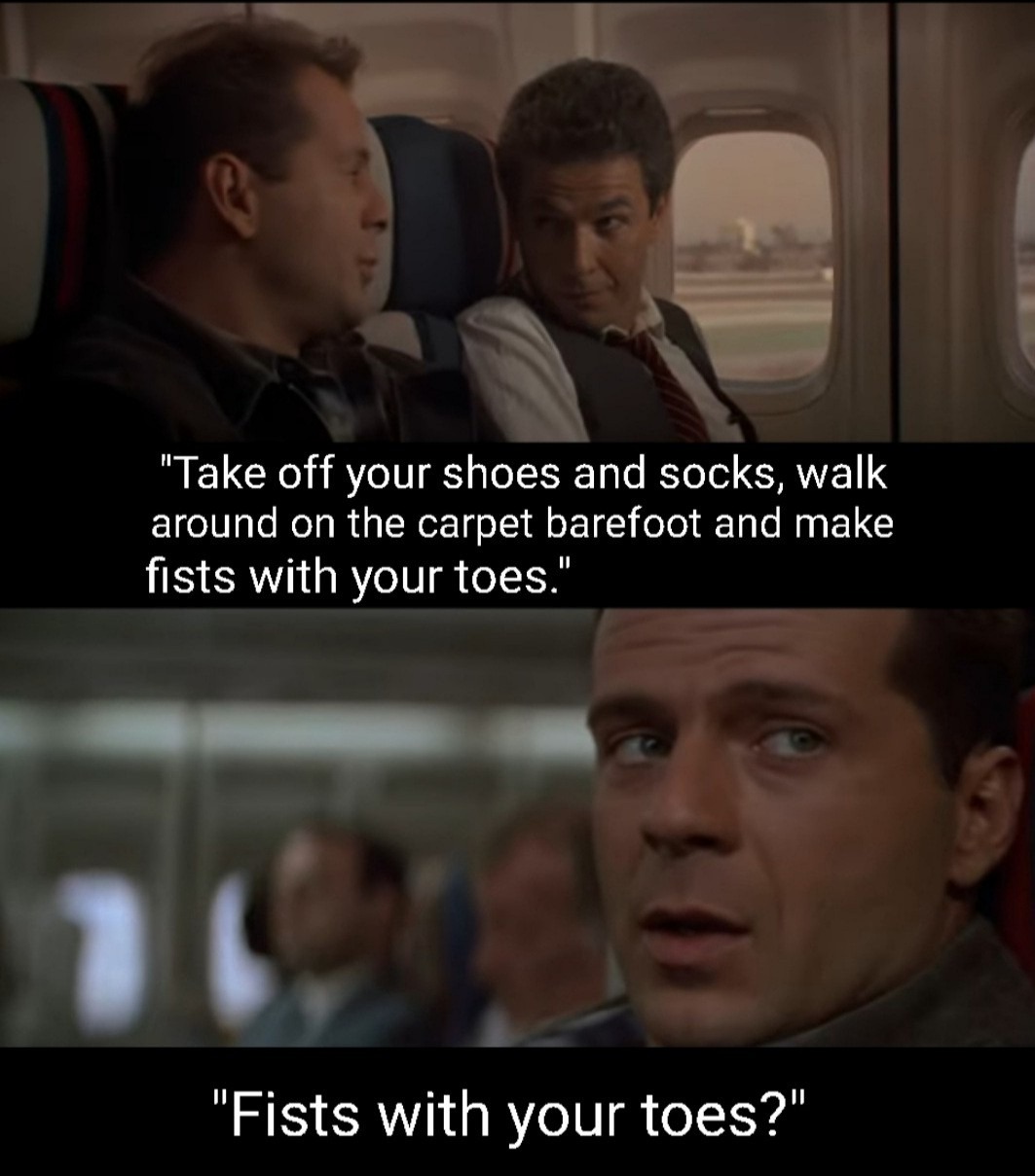 I always remember this scene before flying anywhere - meme
