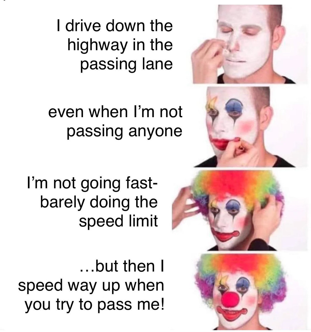 classic highway clown - meme