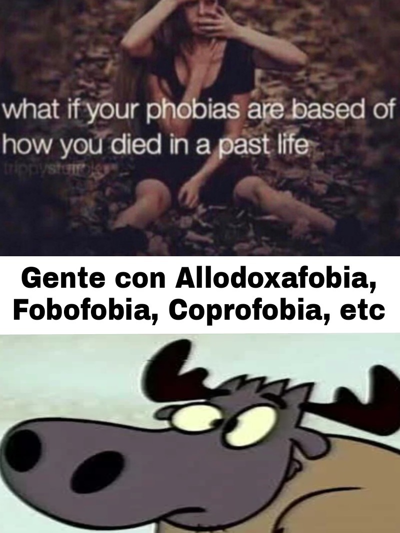 Traduccion: y si tus fobias estan basadas en como moriste en tu vida pasada? - meme