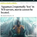 Aquaman 2 lost in WB servers
