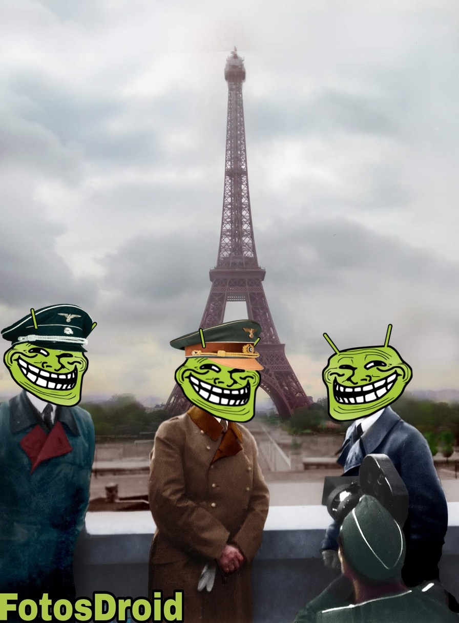 Adolf Droider en París 1940 (a color) - meme