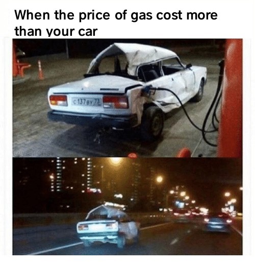 Four bucks a gallon - meme