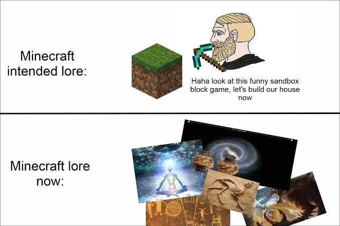 MInecraft lore now - meme