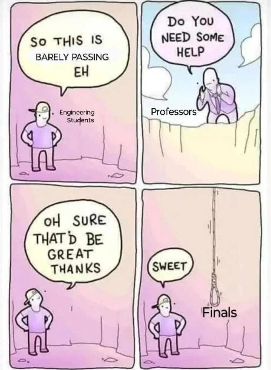 Engineering students just tryna pass like it's Squid Game - meme