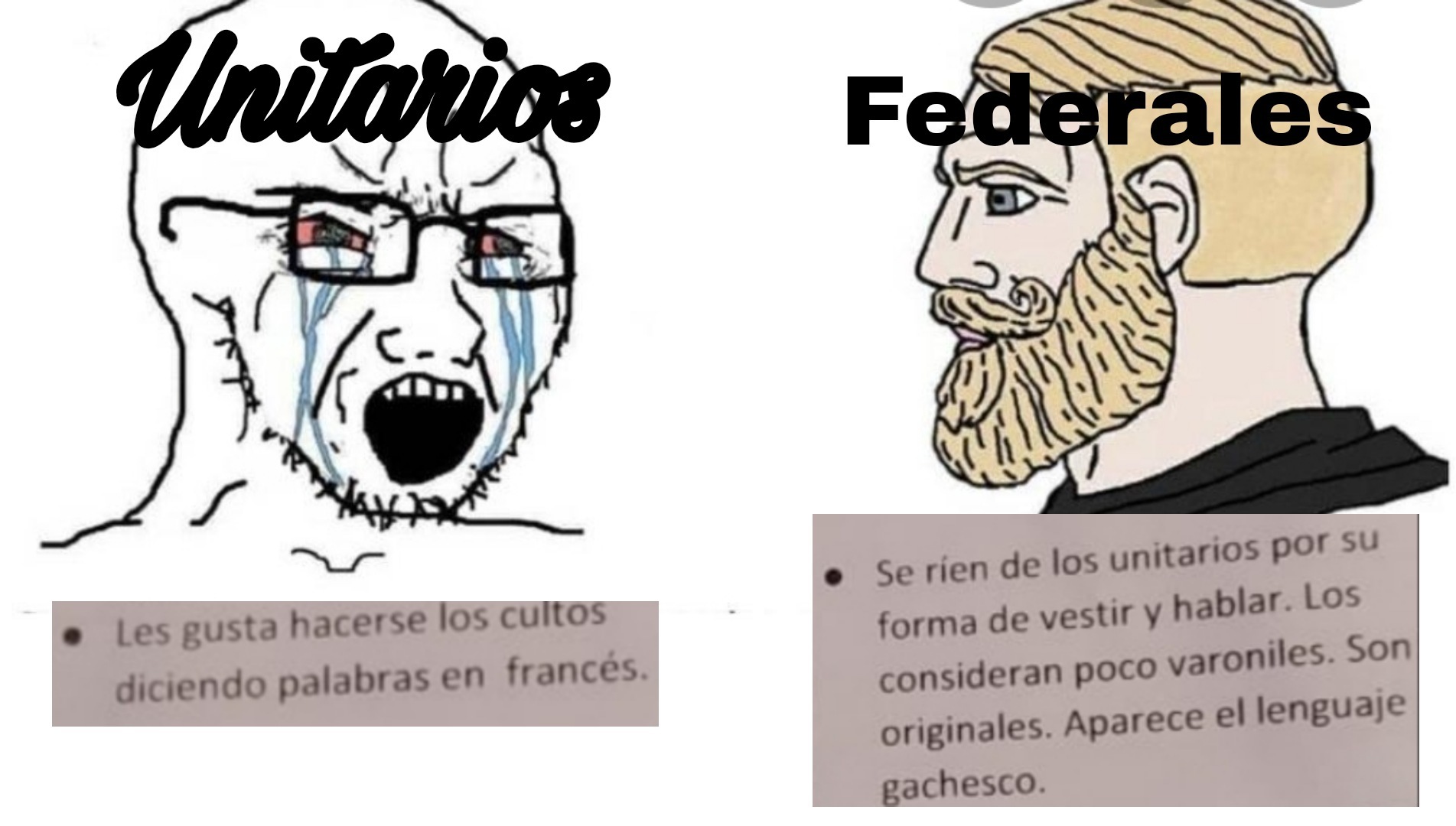 Los Chad de la Historia Argentina. - meme