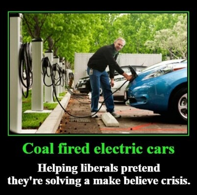 Coal fired electric cars - meme
