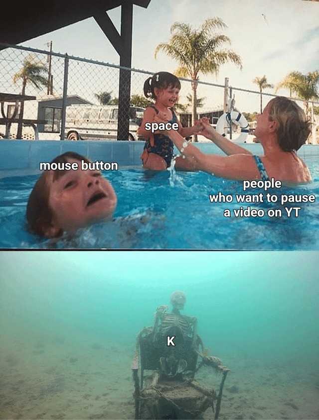 YT video pause button - meme