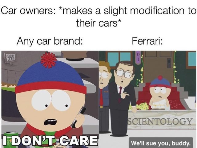 Ferrari is crazy - meme