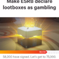 Have you ever been so salty at EA that you create a change.org page just to declare loot boxes are gambling