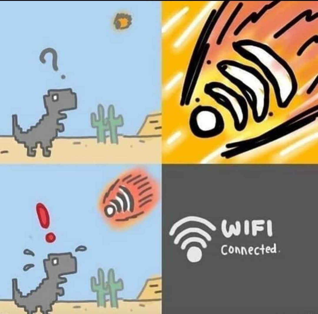 Como Wi-Fi chegou na terra - meme